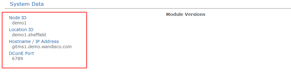 Indentifer string for a node