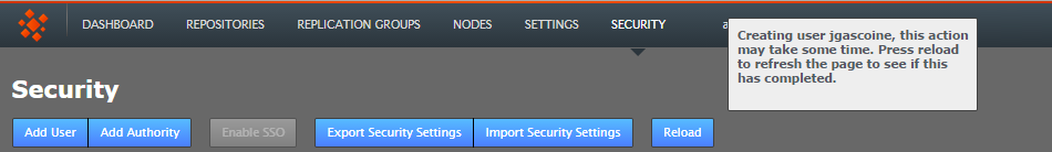 Security tab