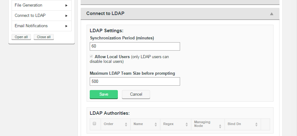 Connect to LDAP 1 LDAP 1