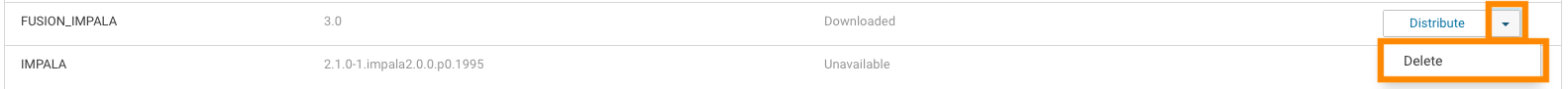 Uninstall - Cloudera Fusion Impala deletion