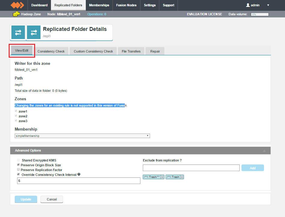 Replicated folder membership