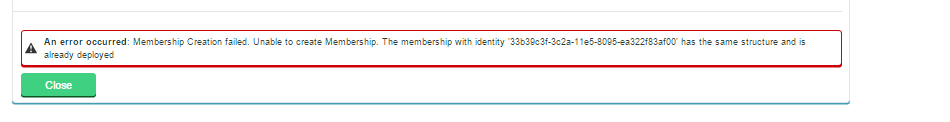 Rejected membership membership