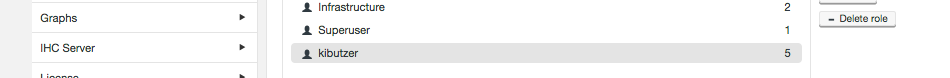 LDAP Roles screen