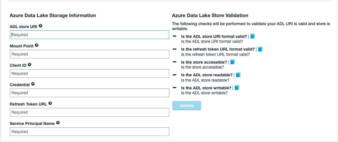Azure install - ADLSg1