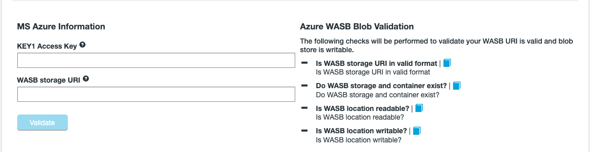 Azure install - WASB