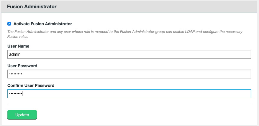 UI Settings - Fusion Administrator