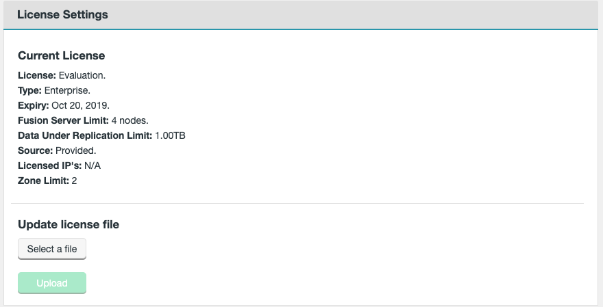 License Settings