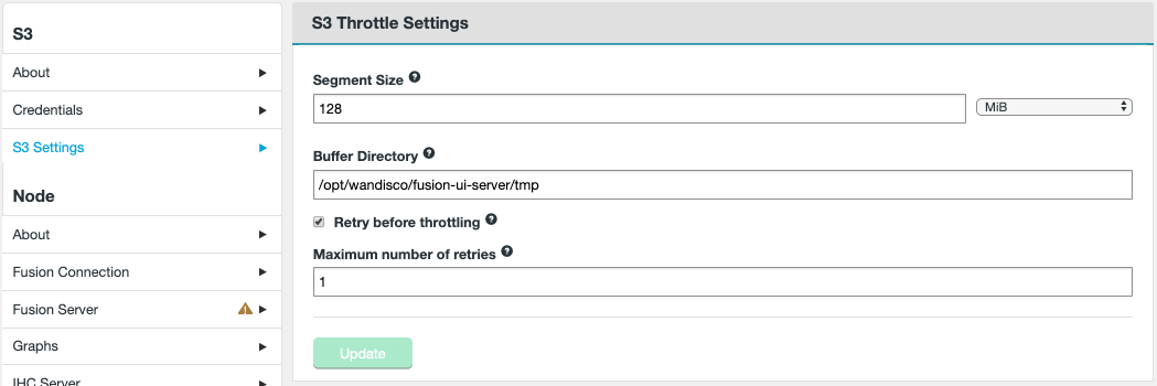 S3 - Throttle Settings