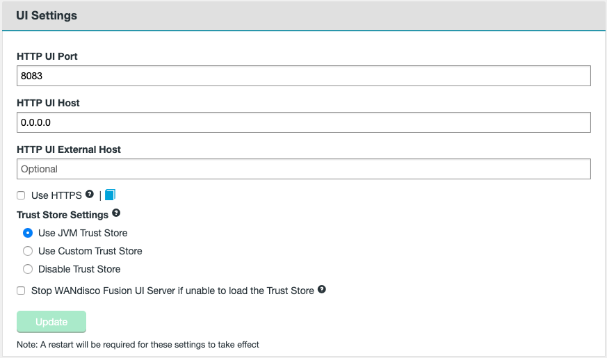 UI Settings