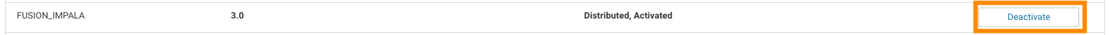 Uninstall - Cloudera Fusion Impala deactivate