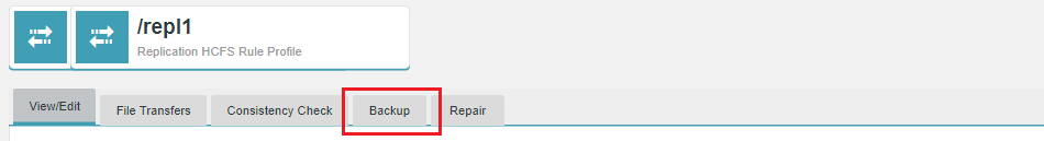 Fusion Backup Tab