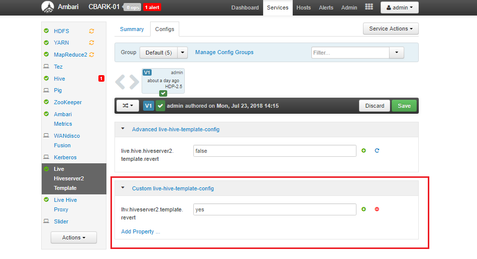 Revert to Hive Server 2