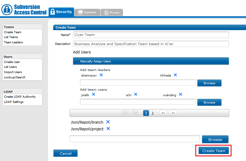 Admin Console - Create Replication Group