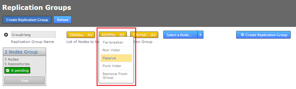 Create Replication Groups