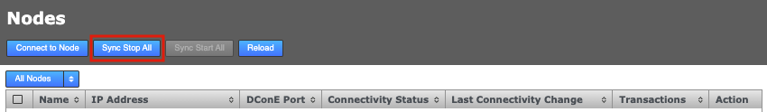 syncstopall nodes