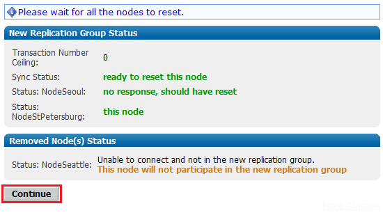 Emergency Reconfiguration of Quorum 6