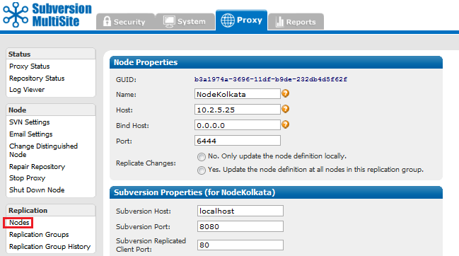 Change SVN replicated Port 02