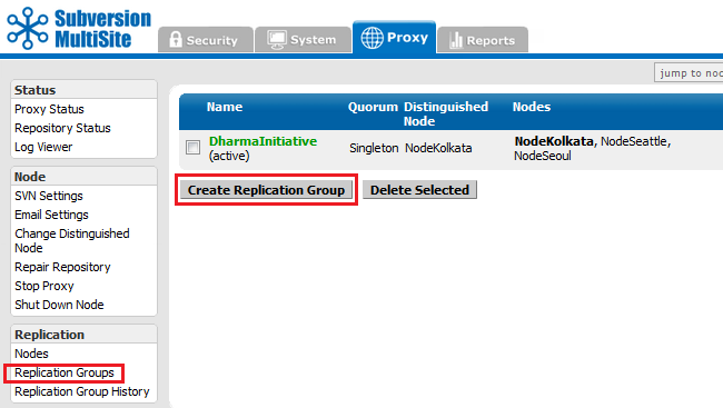 Create Replication Group 01
