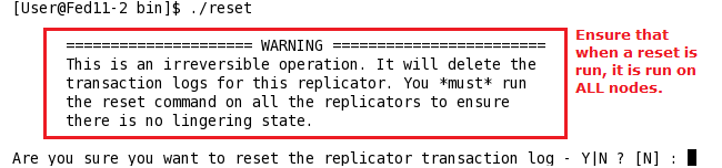 reset warning