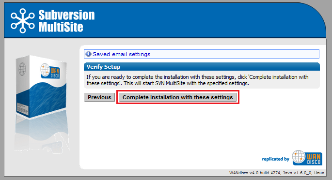 MultiSite setup 14