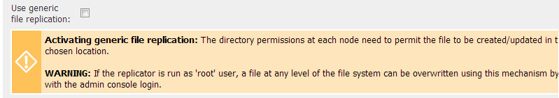 Admin Console - Generic Replication