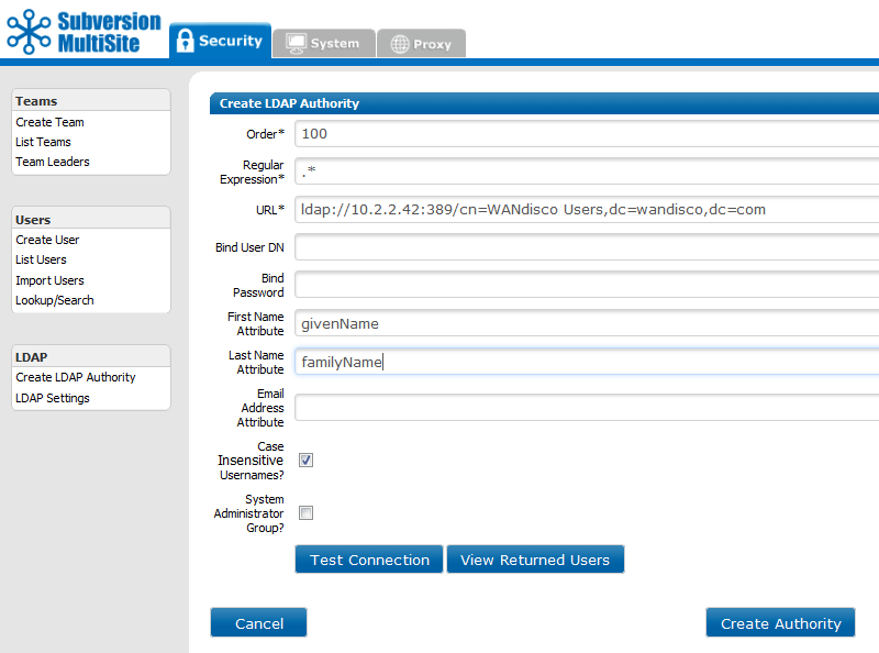 LDAP Authority
