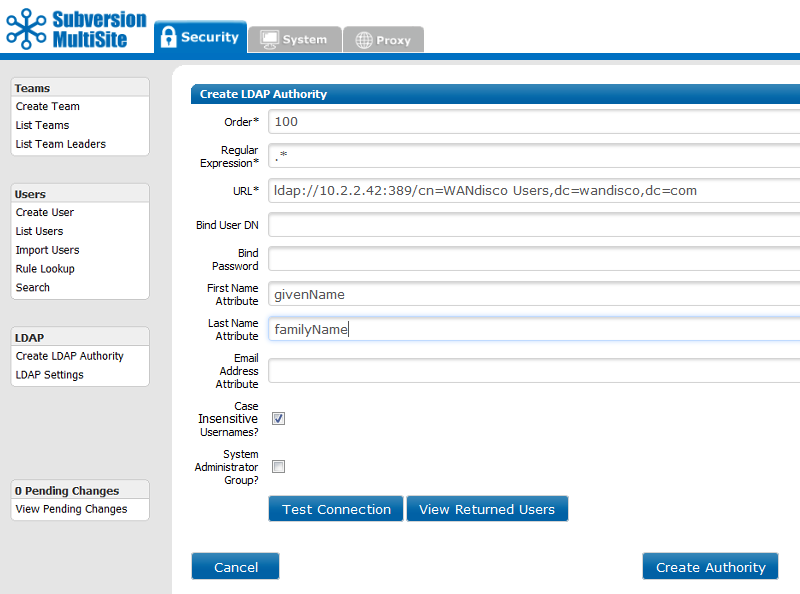 LDAP Authority
